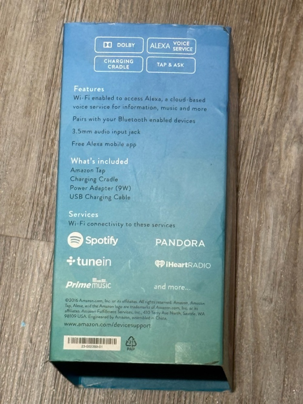 Amazon Tap Portable is Alexa-Enabled Bluetooth Speaker - Black - Picture 15 of 17